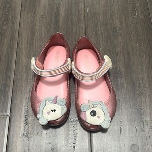 Mini Melissa unicorn rainbow pink Mary Janes